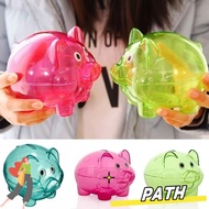 PA-HOME Money Box, Reusable Pig Shape Piggy Bank, Fashion Transparent Coin Tray Storage  for Helps T