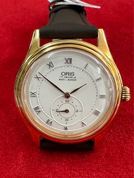 ORIS 17 Jewels Anti-Shock  ระบบไขลาน ตัวเรือนทองชุบ นาฬิกาผู้ชาย มือสองของแท้