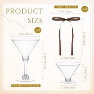 Maxdot 30 Sets A Tini Bit Old Birthday Party Supplies 5oz (about 141.7g) Espresso Martini Glass Plas