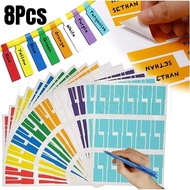 8Pcs Cable Labels Tags - Wire Marking Sticker - Cable Identification Tags - Colorful, Self-adhesive,