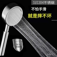 304Stainless Steel Shower Head Small Waist Turbo Filter Shower Head Shower Nozzle Home Bath Shower Set