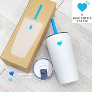 Mr.pangka BLUE BOTTLE x HUMAN MADE Co-Branded Straw Cup Portable