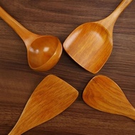 4PCS/Set Wooden Kitchen Utensil Wooden Rice Soup Spoon Kitchenwares sandok set for non stick pan *