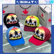 DSQUARED2 Men's and Women's Fashion Button Buckle Baseball Cap, Dsquared2 cool khaki mesh hat MU608