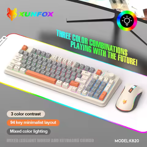 k-snake K820 USB Wired Game Keyboard Mouse Set Illuminated Desktop/Laptop Home Office Female Male Ke