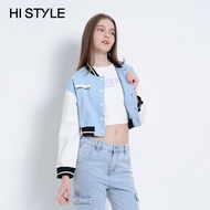 HI STYLE Women Crop Top Denim Jacket - Light Blue - FVA410062 / Jekat Lengan Panjang Perempuan - Bir