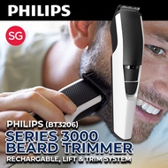 [SG - FREE DELIVERY] Philips Series 3000 Rechargeable Beard Trimmer for Men BT3206/14