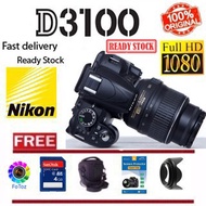 Nikon D3100 +18x55 mm lens (manual focus)  Dslr Camera (Used)