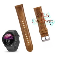 Genuine Leather Strap Garmin Forerunner 255 Fr255 F255 Music Watch Strap