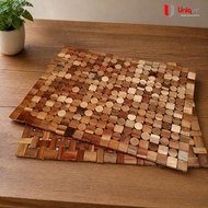 Acacia Rembulan Wooden Plate Stand natural Hot Plate Stand/