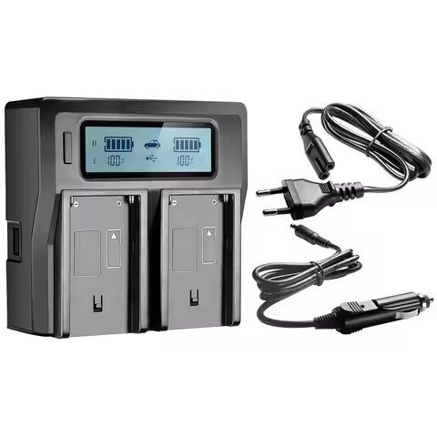 New LCD Dual Battery Fast Charger For Panasonic AG-VBR59 VBR89 VW-VBD29 VBD58 VBD78 VBD98 CGA-D54s D