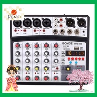 【Direct from Japan】　BOMGE 6 Channel DJ Audio Mixer, MP3 USB Bluetooth, 48V Phantom Power, 5V Power, 16 DSP Echo Effect Mixer for Live, Music, Karaoke, Podcasts (Black)BOMGE 6 通道 DJ 音频混音器，MP3 USB 蓝牙，48V 幻象电源，5V 电源，16 DSP 回声效果混音器