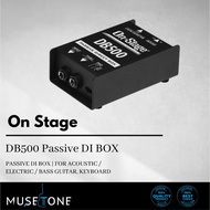 ON STAGE DB500 PASSIVE DI BOX | FOR ACOUSTIC / ELECTRIC / BASS GUITAR, KEYBOARD