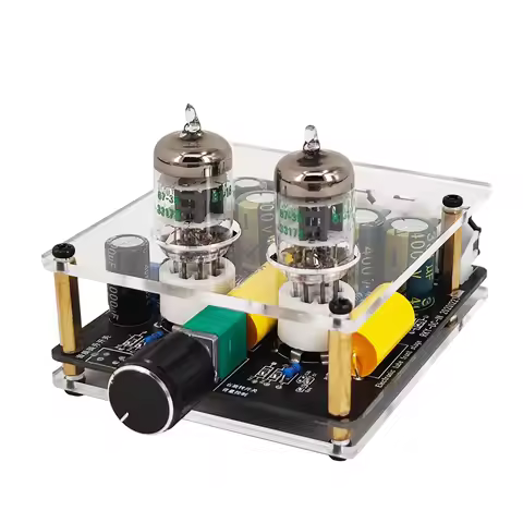 Updated GE5654W 6A2 6K4 Tube Preamplifier Amplifiers HiFi Tube Preamp Bile Buffer Auido Amp Speaker 