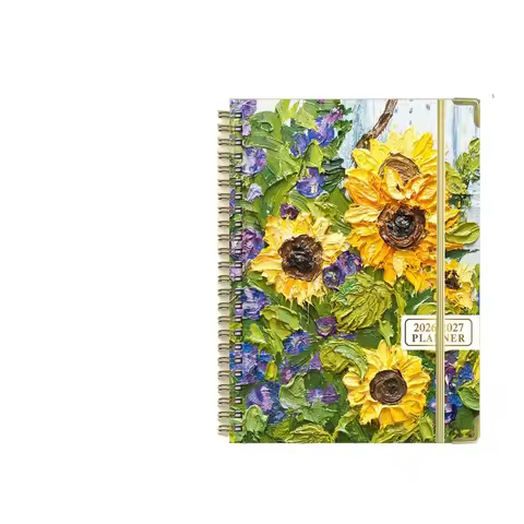 2026-2027 A5 Monthly Page Planner Notebook Coil Diary Weekly Schedule Book