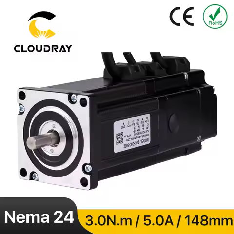Cloudray Nema24 Closed Loop Stepper Motor 3.0N.m 5.0A Servo Motor With Brake for CNC Router Engravin