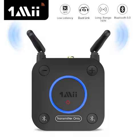 1Mii B06TX Bluetooth Transmitter Audio Aptx LL HD Dual Link Coaxial Optical RCA 3.5mm Aux Wireless A