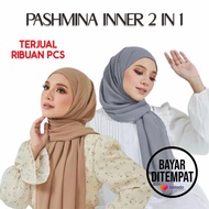[COD] PROMO Pashmina Inner 2 in 1 Inner - Hijab Pashmina Inner - Kerudung Pashmina Inner- Jilbab - H