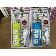3 Open 3 Plug Extension Cord/1.8m/2.7m/Flat Plug/Safety Switch/Made In Taiwan/Extension Cord/3 Hole 