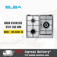 ELBA EHS 635D1 SB 60CM 3 BURNER STAINLESS STEEL GAS HOB