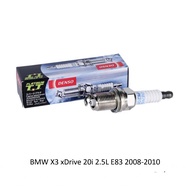 Set of 4 spark plugs for BMW X3 xDrive 20i 2.5L E83 2008-2010 from Denso with 2 platinum tips code P