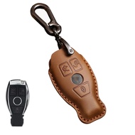 Luxury Car Key Case Cover Pouch Leather Holder Keychain Accessories For Mercedes Benz E300L A200L C260l GLC300 Keyring