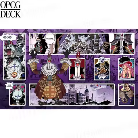 One Piece Opcg Playmat Card Game Playmat Gekko Moria Perona Anime Playmat High-Quality Card Game Mat