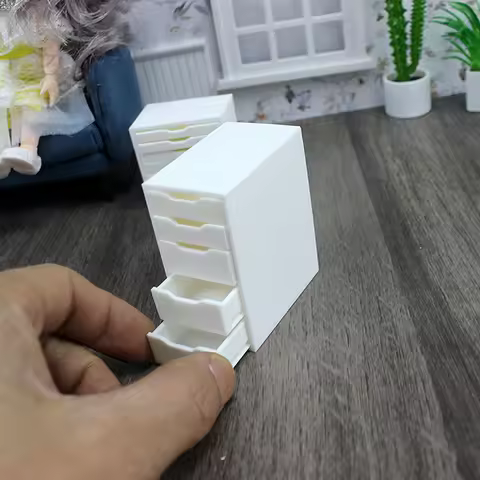 Dollhouse Furniture Drawer Five Drawer Cabinet Bedside Table Cabinet Shelf Cupboard Model Dollhouse 