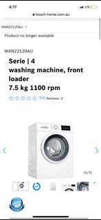博世滚筒7.5kg 洗衣机  Bosch washing machine - Very new