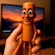 TungTungTungSahur Italian brainrot wooden stick man figure creative toy