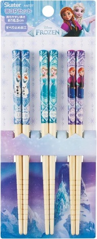 日本 Skater 迪士尼魔雪奇緣 筷子 冰雪奇緣 公主筷子 Disney Frozen Elsa Anna 兒童筷子竹筷3件套16.5cm 平行進口
