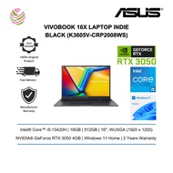 Asus Vivobook 16X K3605V-CRP2008WS 16'' WUXGA Laptop Indie Black (i5-13420H, 16GB, 512GB SSD, RTX305