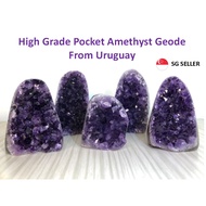 [SG Seller🇸🇬] Amethyst Geode from Uruguay | Pocket Amethyst Crystal | Natural Premium Grade Mini Amethyst