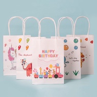 10PCS Set Paper Bag Gift Bags Birthday Party Bag Christmas Gift Bag Goodie Bag