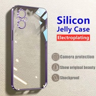 For OnePlus Nord N20 5G GN2200 CPH2459 Flexible Soft Silicone Edge Plating Jelly Case Crystal Clear 
