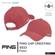 PING CAP CRESTING SS23 PING CAP MEN หมวกกอล์ฟ หมวกกีฬาผู้ชาย