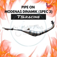 TS RACING EXHAUST PIPE ON SPEC 3 EXHAUST RACING EKZOS RACING EZOS RACING MODENAS DINAMIK 120