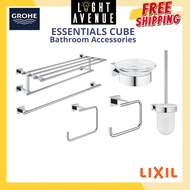 Grohe Essentials Cube Bathroom Accessories Towel RaIL / Toilet Paper Holder / Soap Dish with Holder