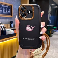 Case For Tecno Spark 10 10C Butterfly Whale Phone Silicone Shockproof Strap