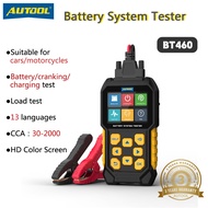 พร้อมส่ง AUTOOL BT460 12V 24V รองรับไทยเครื่องวิเคราะห์แบตเตอรี่รถยนต์สำหรับรถบรรทุกหนักจอแสดงผลสีสั