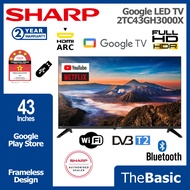 [FREE EXTRA PACKING] SHARP 43" Google TV LED Full HD HDR10 Smart TV ( 2TC43GH3000X )