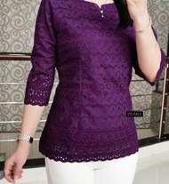 DIONS BLUS KATUN BOLONG MOTIF BUNGA/ATASAN WANITA KATUN BANGKOK DEWASA IMPORT PREMIUM SUPER MEWAH