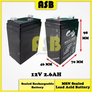 (1pc) MSN Sealed Lead Acid / Rechargeable Battery ( 4V 3.5Ah / 4V 4.5Ah / 6V 2.8Ah / 12V 2.6Ah )