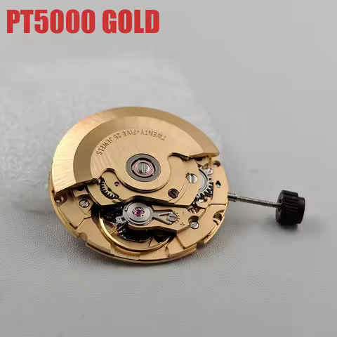 Genuine HK PT5000 Automatic Mechanical Movement High Accuracy 25 Jewels Golden PT5000 Movement White