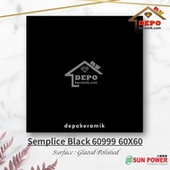 Sun Power Semplice Black 60999 60x60 Kw1 Keramik Lantai Kilap Polos