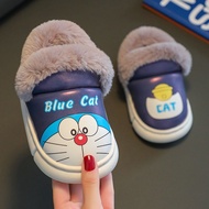 Children's Doraemon Cartoon Cotton Slippers - Waterproof & Warm Winter Shoes