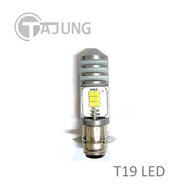 Motorcycle Headlight Bulb T19 LED P15D Socket White Light (1 Bulb) No Need To Convert Electricity