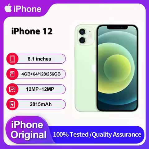 Original Apple iPhone 12 5G Face ID Unlocked Used IOS 14.1 6.1" 64/128/256GB ROM 2815mAh Cellphone 1