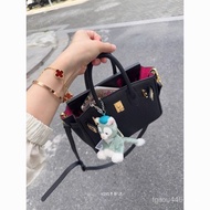 2024New upgraded pearl gray with pink top layer cowhide TOGO Platinum Single Shoulder Crossbody Wome