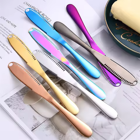 Butter Knife Cheese Butter Cutter with Hole Cheese Grater Kitchen Accessories Wipe Cream Bread Jam B